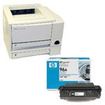 HP C4096A cartridge and printer