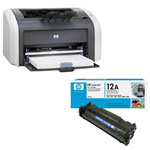 HP Q2612A cartridge and printer